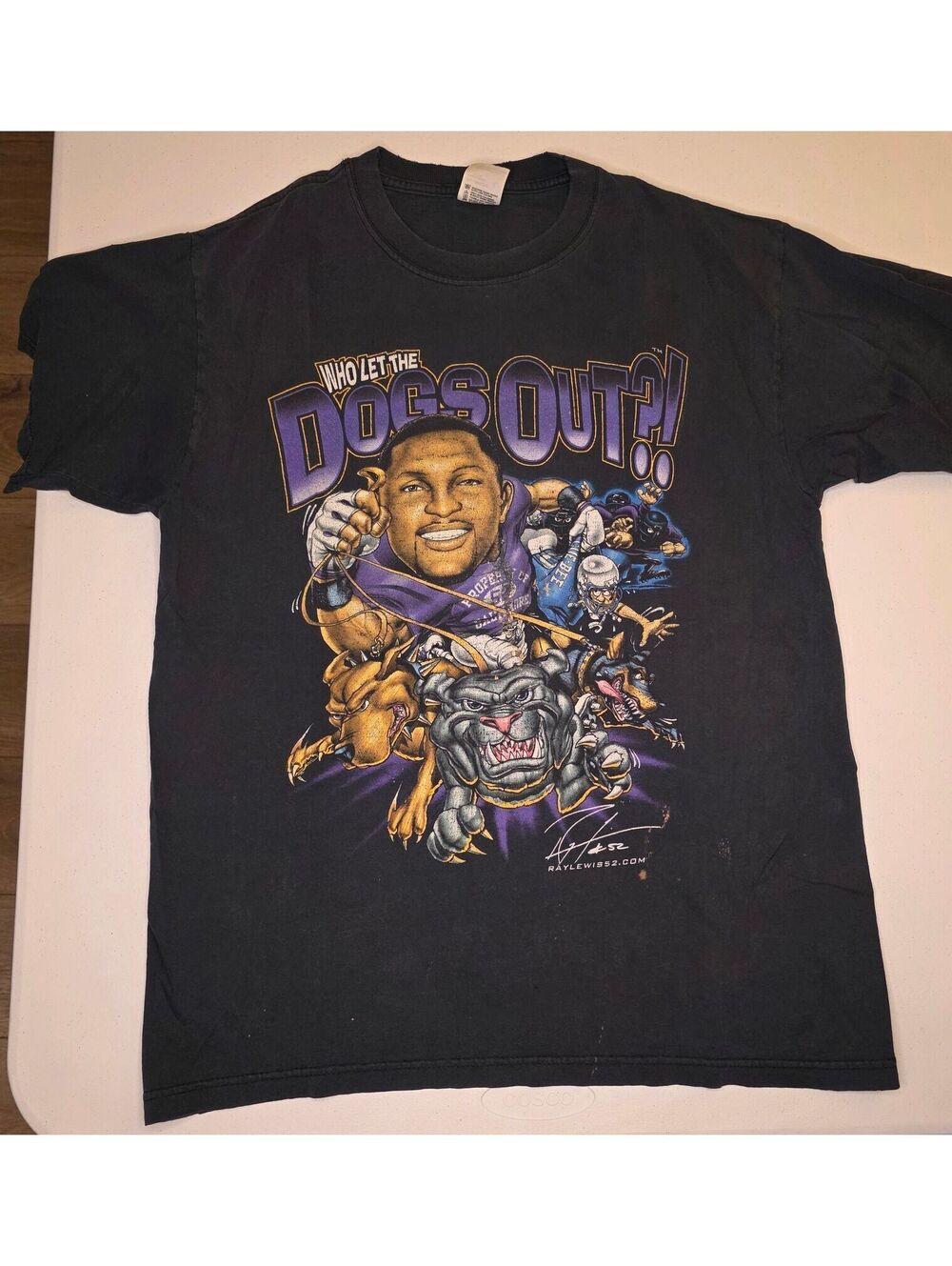 2000s NFL Baltimore Ravens Ray Lewis Caricature Tee